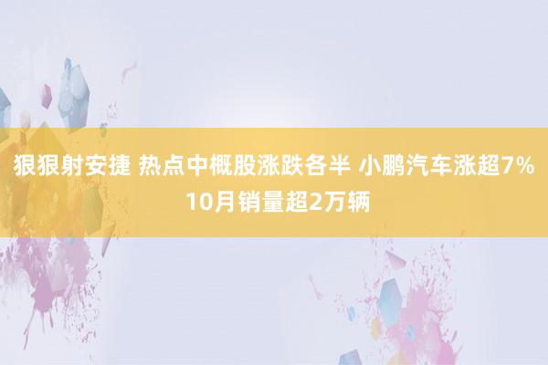 狠狠射安捷 热点中概股涨跌各半 小鹏汽车涨超7% 10月销量超2万辆