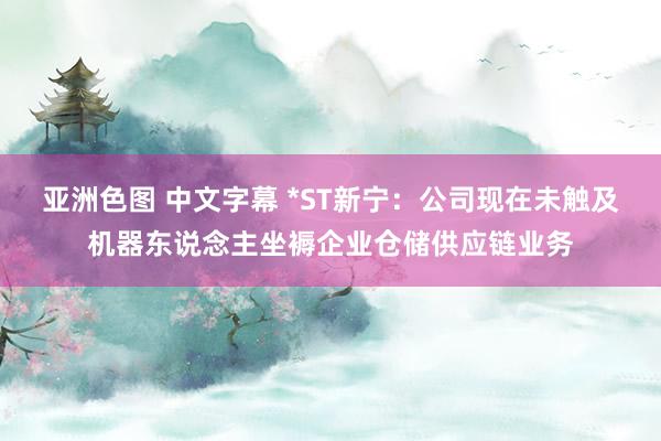 亚洲色图 中文字幕 *ST新宁：公司现在未触及机器东说念主坐褥企业仓储供应链业务