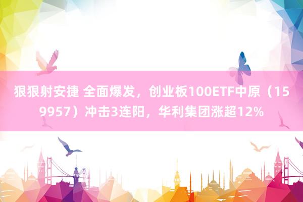 狠狠射安捷 全面爆发，创业板100ETF中原（159957）冲击3连阳，华利集团涨超12%