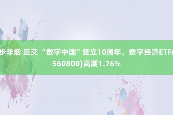 步非烟 足交 “数字中国”竖立10周年，数字经济ETF(560800)高潮1.76%